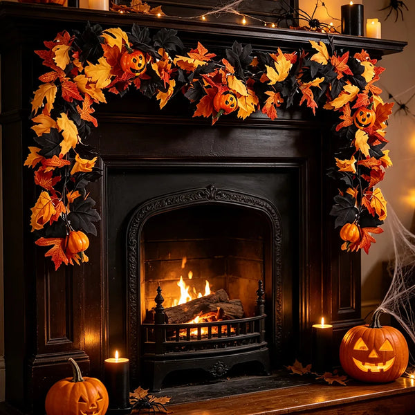 Halloween Leaf & Pumpkin Garland
