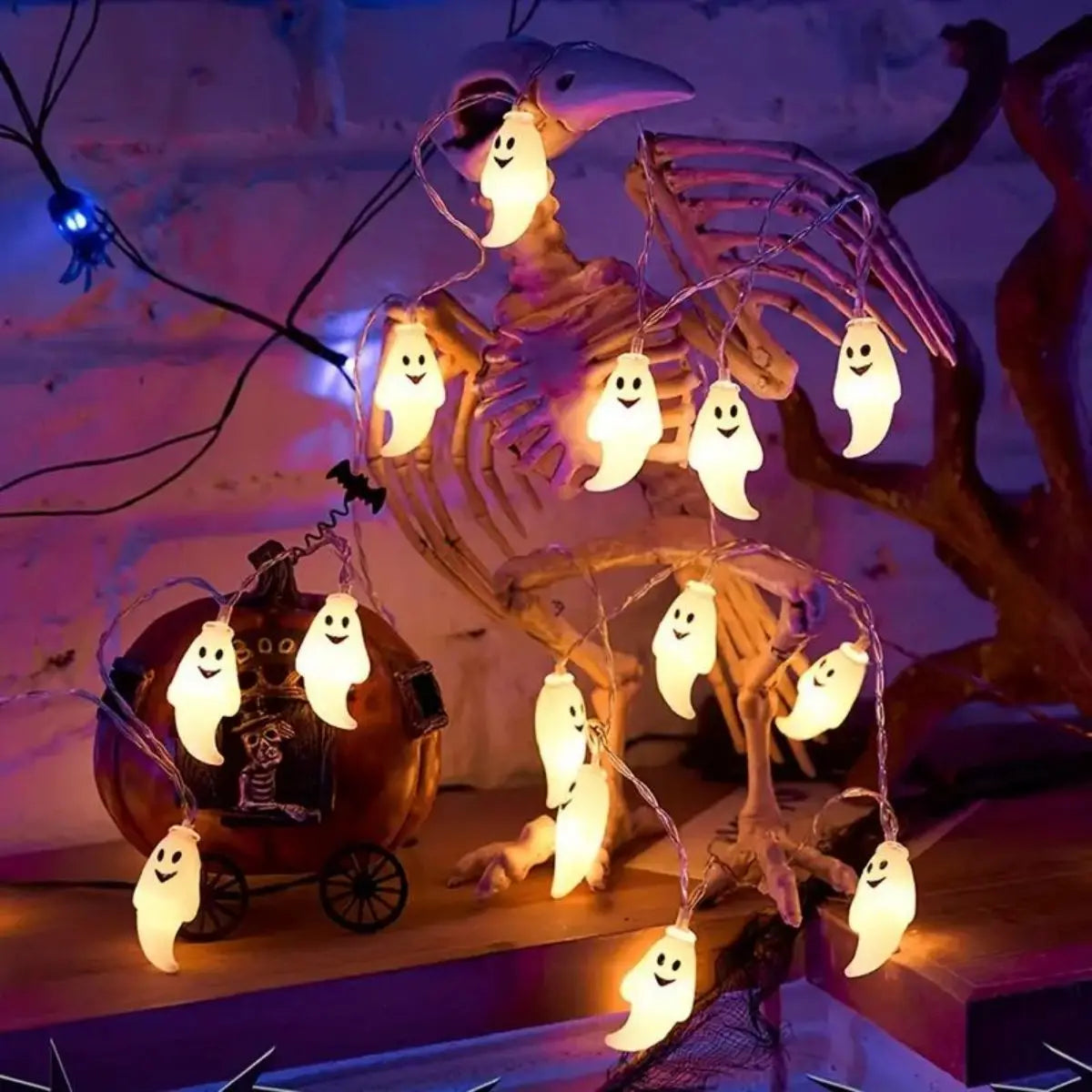 Boo Glow Ghost String Lights