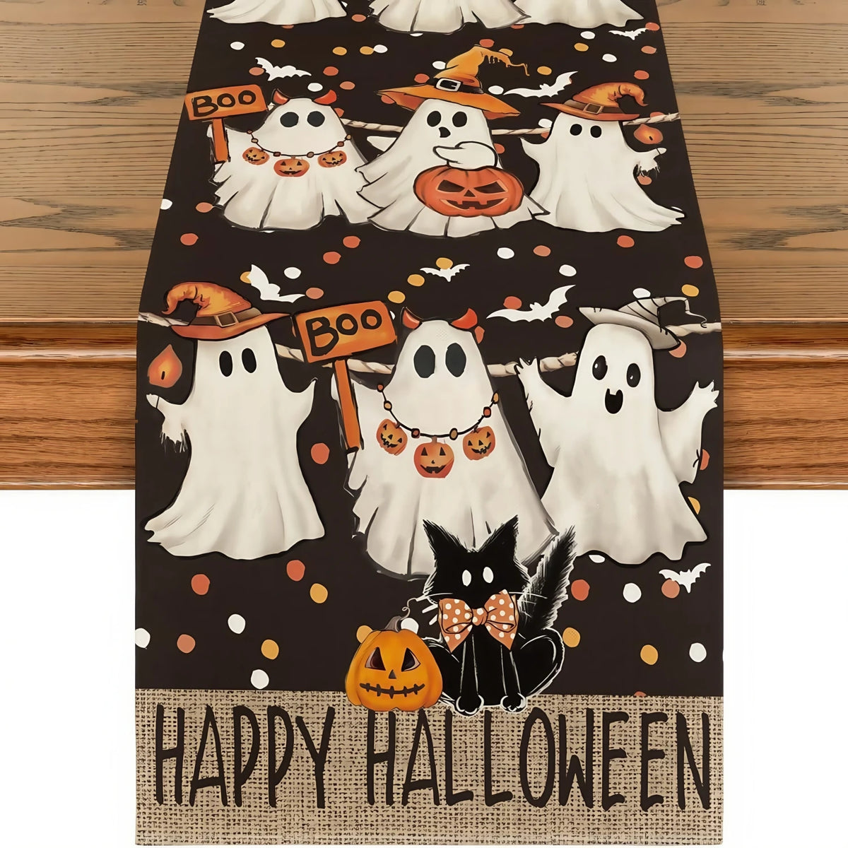 Boo Crew Halloween Table Runner