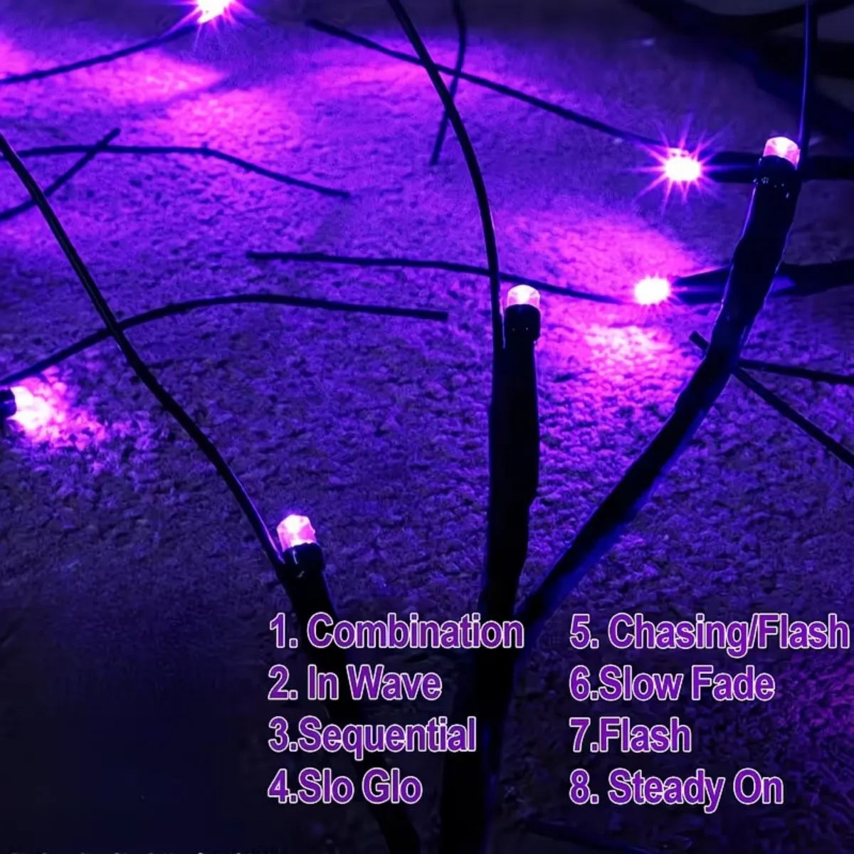 Purple Branch String Lights