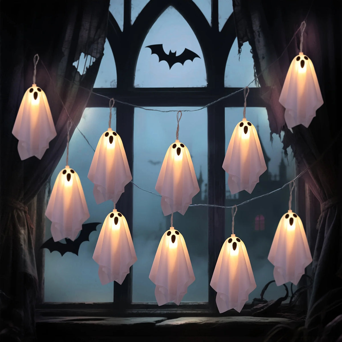 Fabric Ghost String Lights