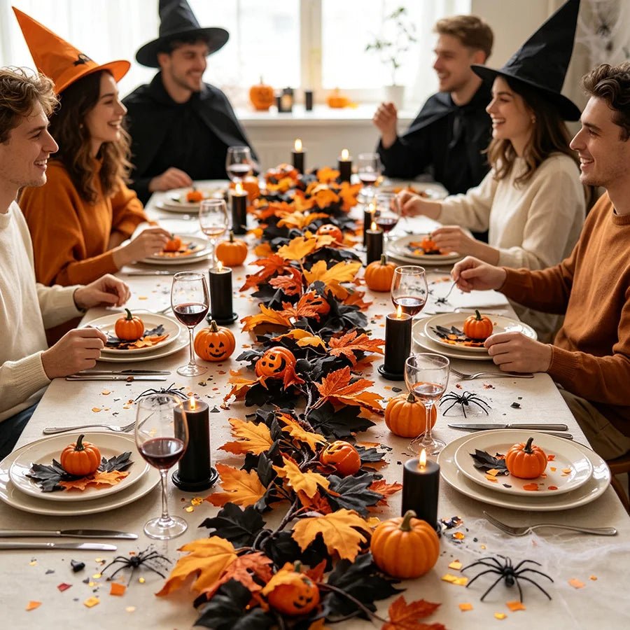 Halloween Leaf & Pumpkin Garland