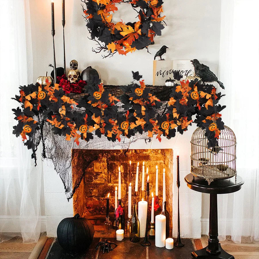 Halloween Leaf & Pumpkin Garland