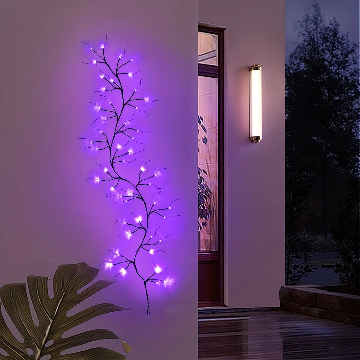 Purple Branch String Lights