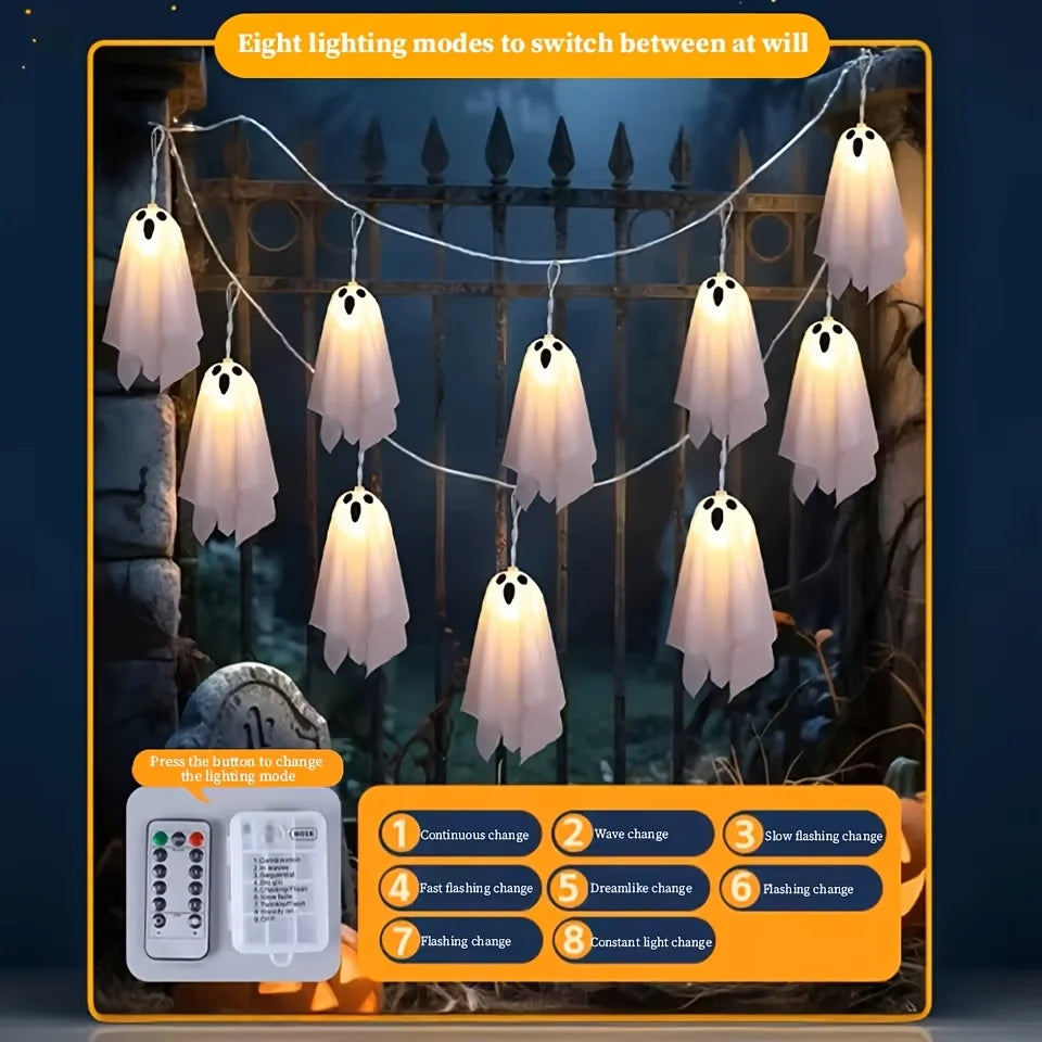 Fabric Ghost String Lights