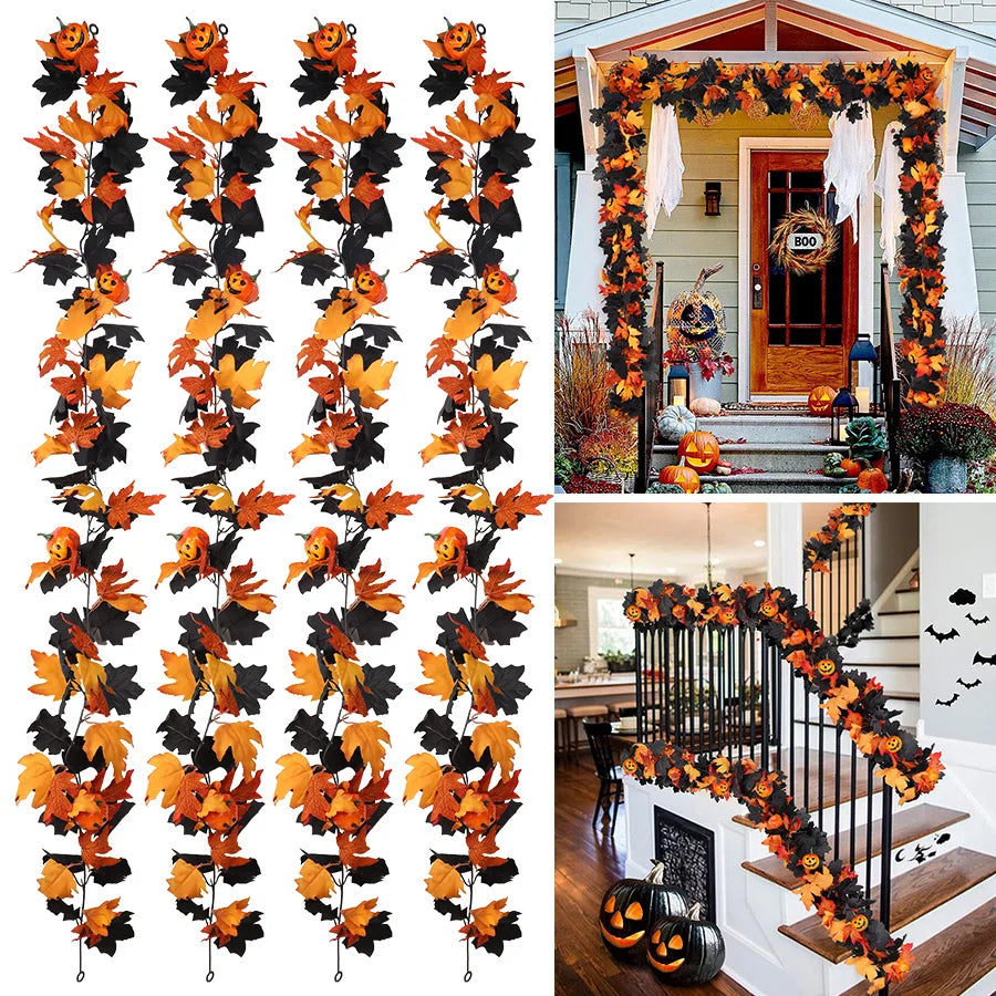 Halloween Leaf & Pumpkin Garland