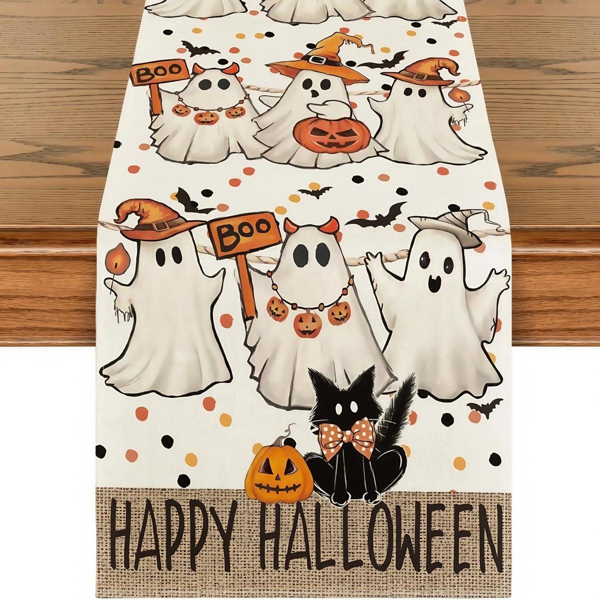 Boo Crew Halloween Table Runner