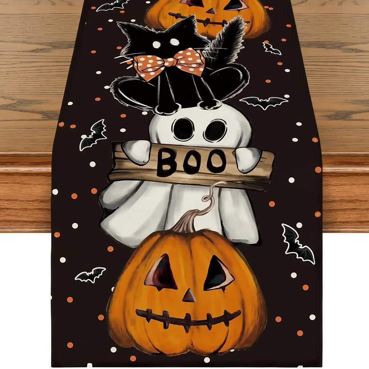 Boo Crew Halloween Table Runner